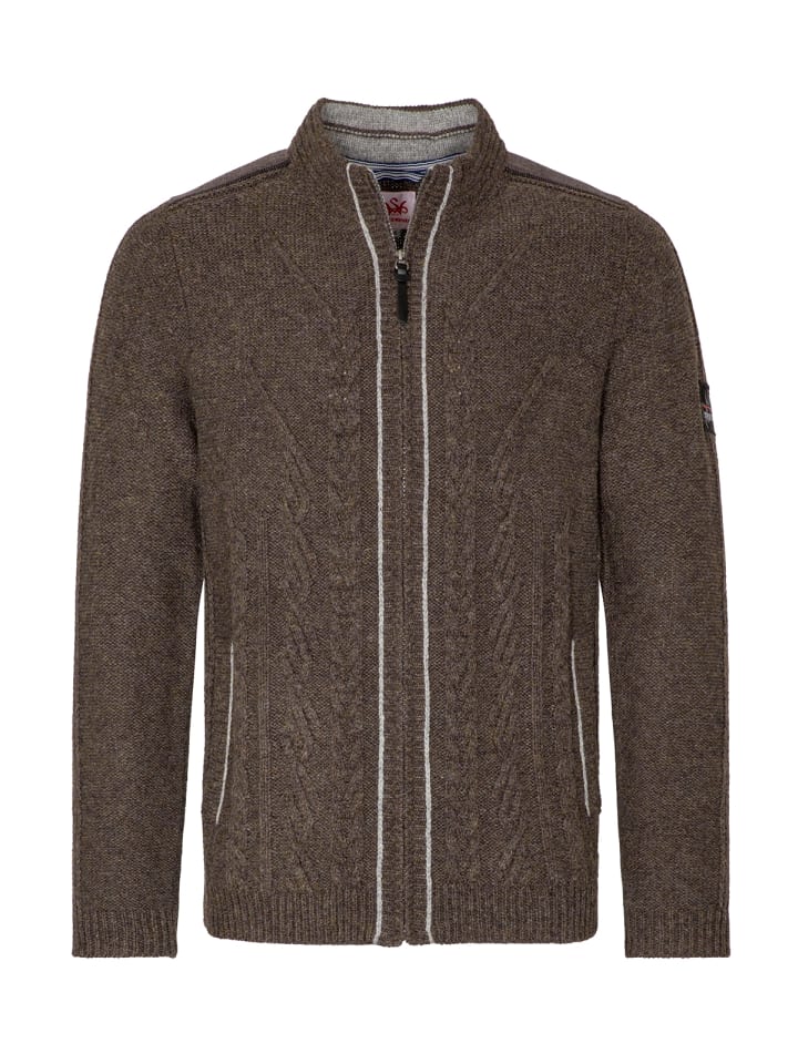 Spieth & Wensky Strickjacke WADIM in dunkelbraun günstig kaufen