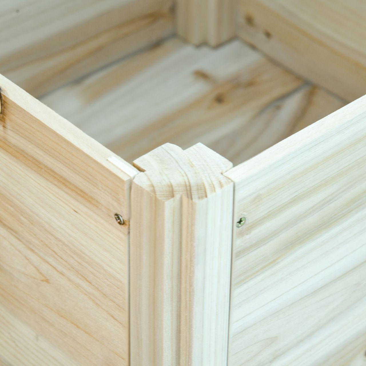 Outsunny Hochbeet 3 Etagen Pflanzkübel Pflanzkasten aus Holz für Garten Balkon