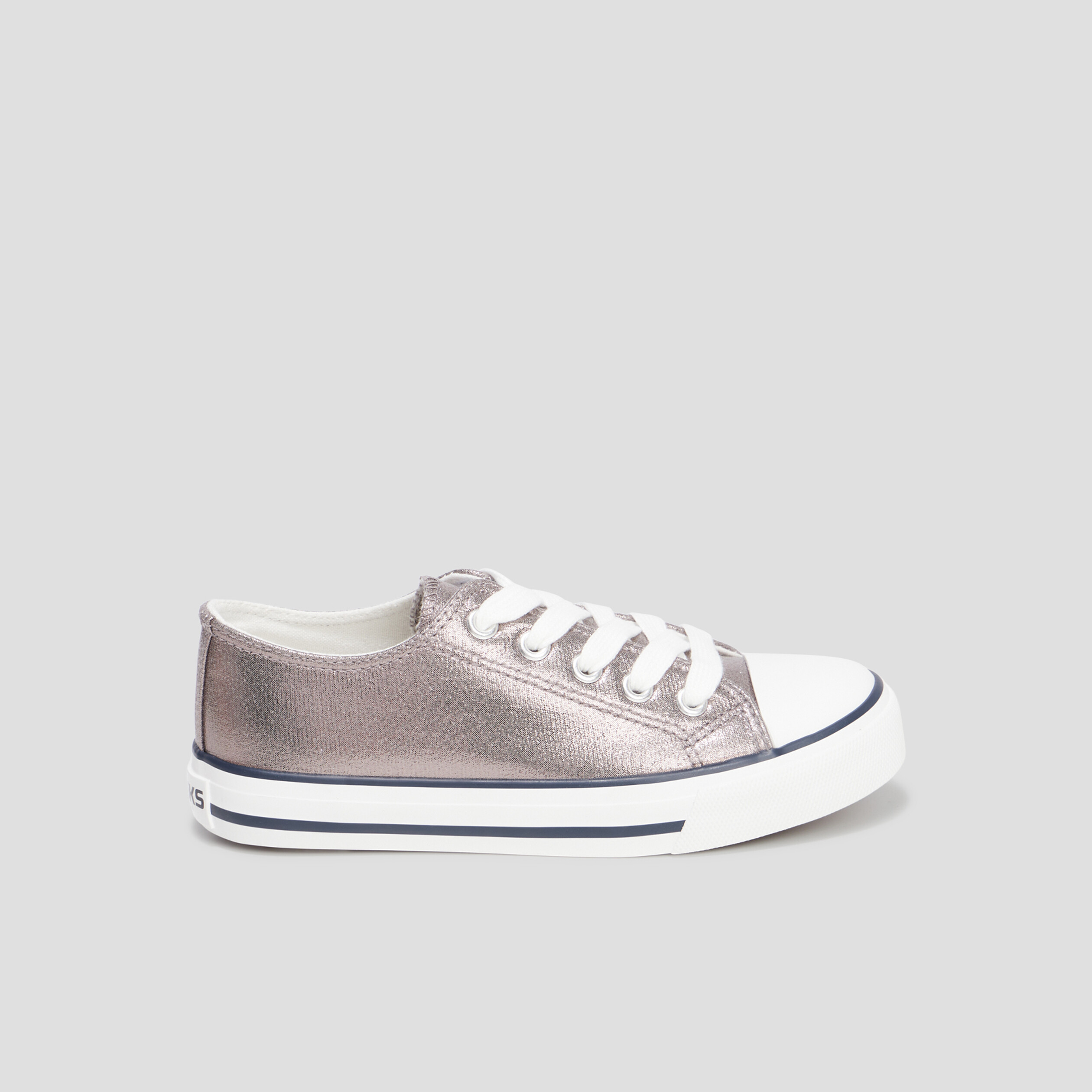 Tennis en toile à lacets Creeks gris argent fille | La Halle