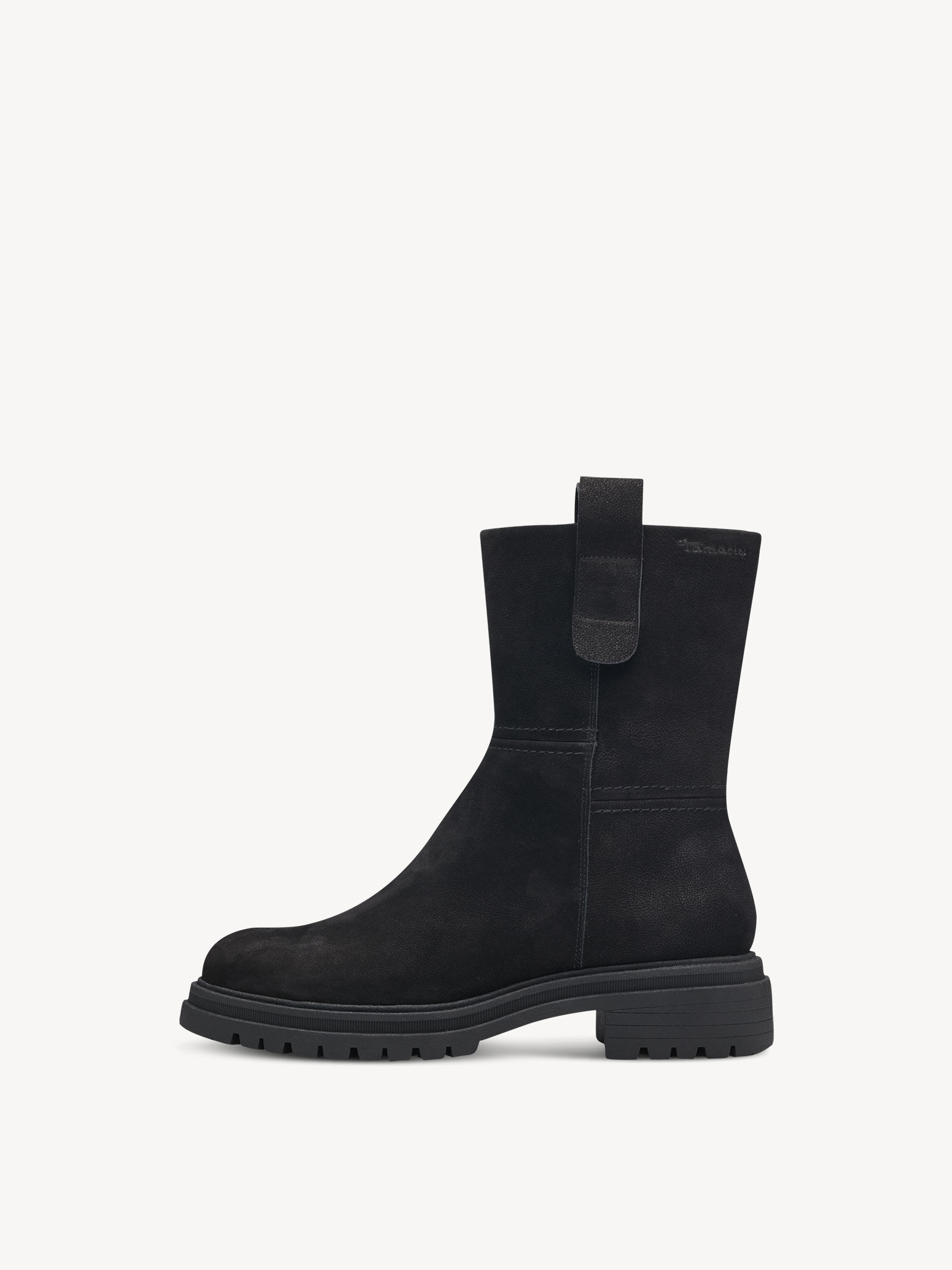 Bottine en cuir - noir doublure chaude