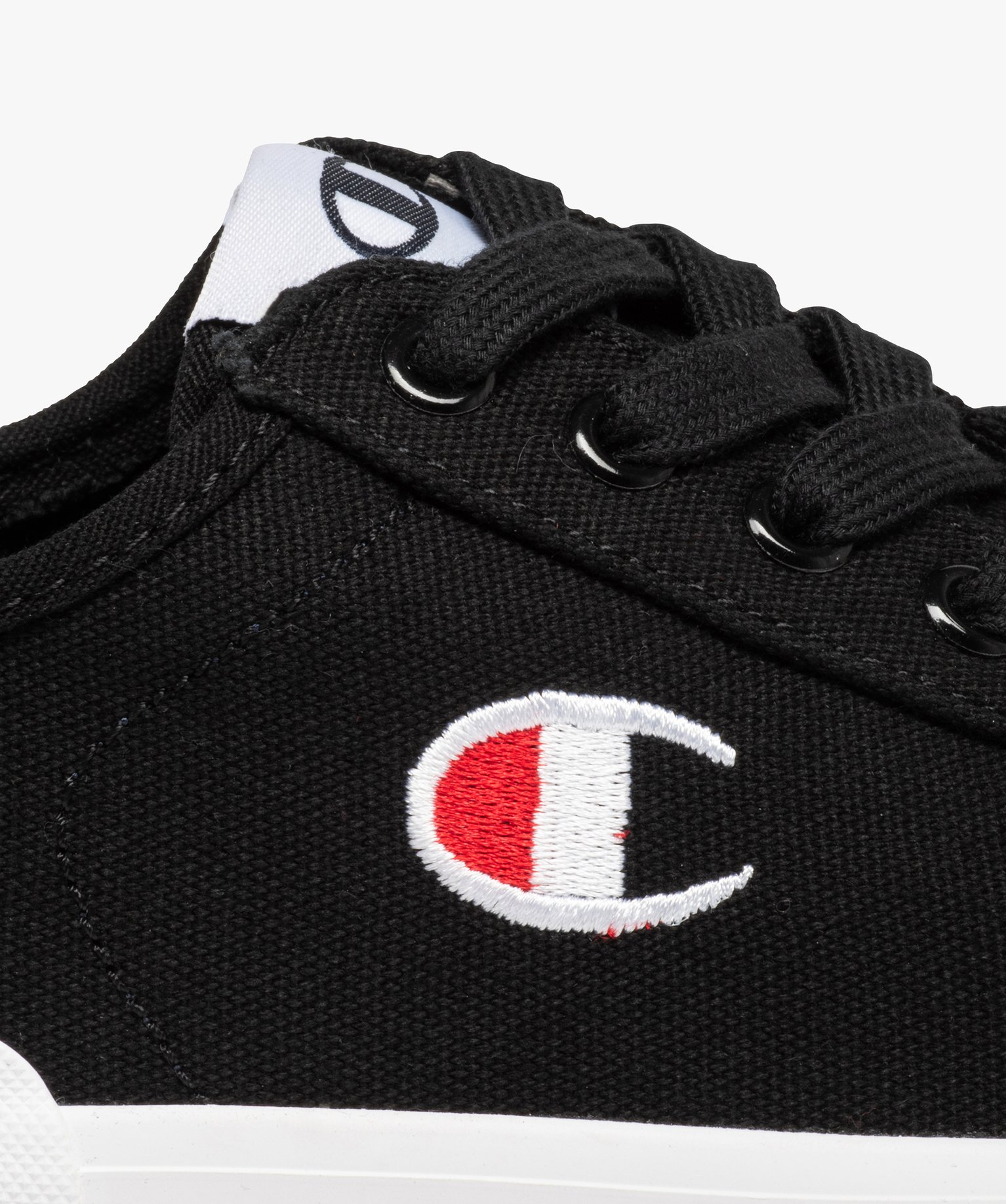 Baskets femme en toile unie à lacets – Champion Revoli noir | GEMO