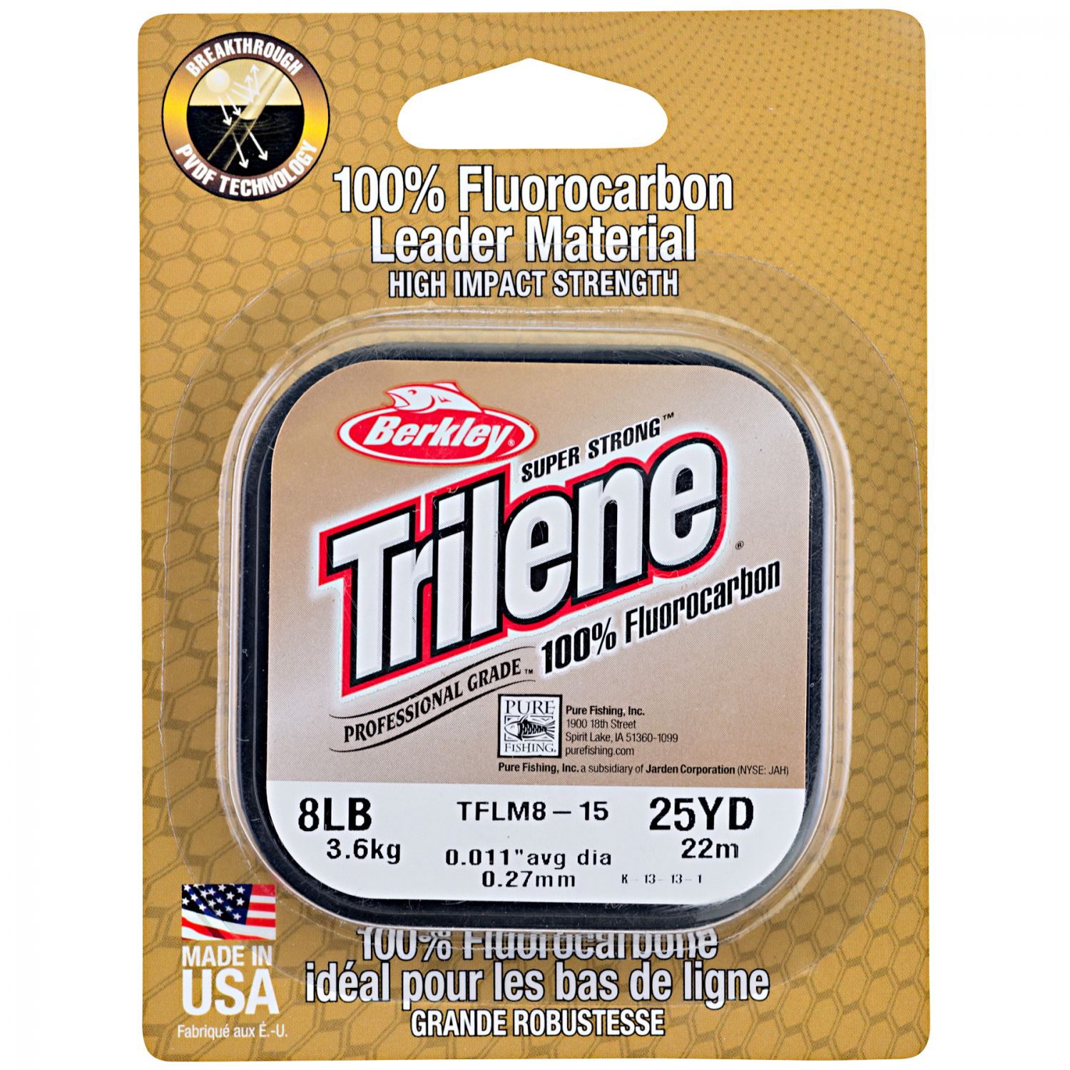 Berkley Vorfachmaterial Trilene Fluorocarbon Leader (transparent, 25 m)