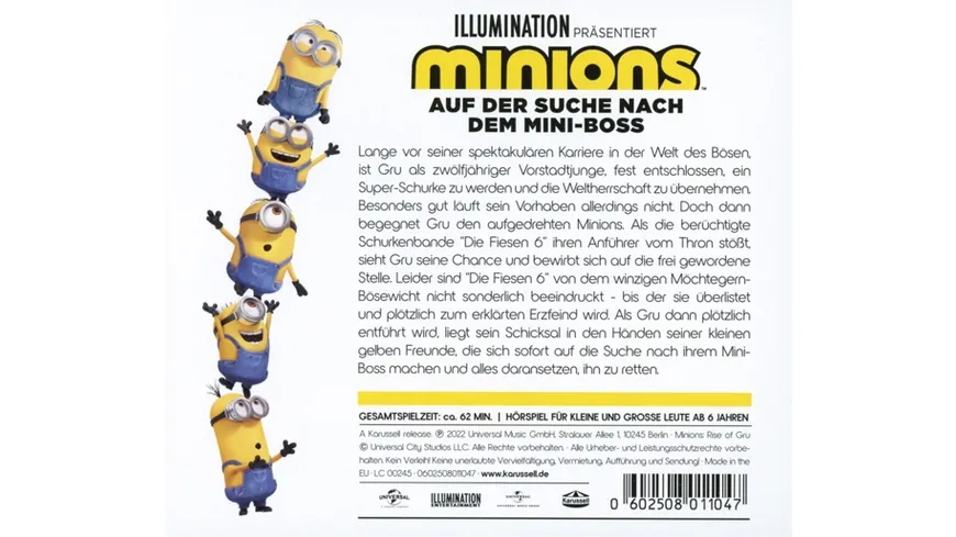 Minions 2-Das Original-Hörspiel Zum Kinofilm