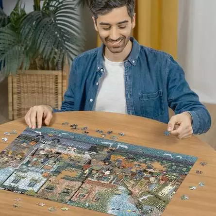 Puzzle 1000 Teile - Riverside Town