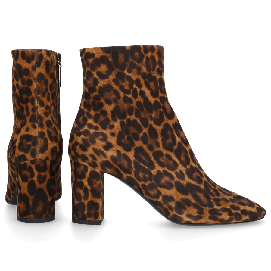 Saint Laurent - Klassische Stiefeletten LOU 75 Veloursleder - braun