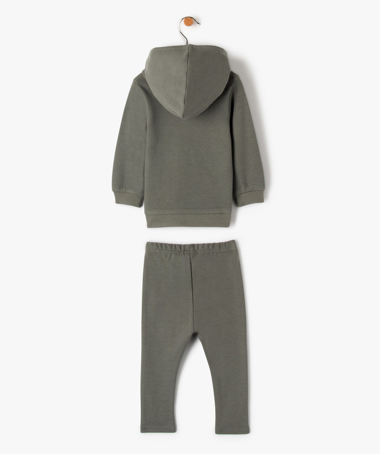 Ensemble bébé Garçon 2 pièces : sweat + pantalon en mail... kaki | GEMO