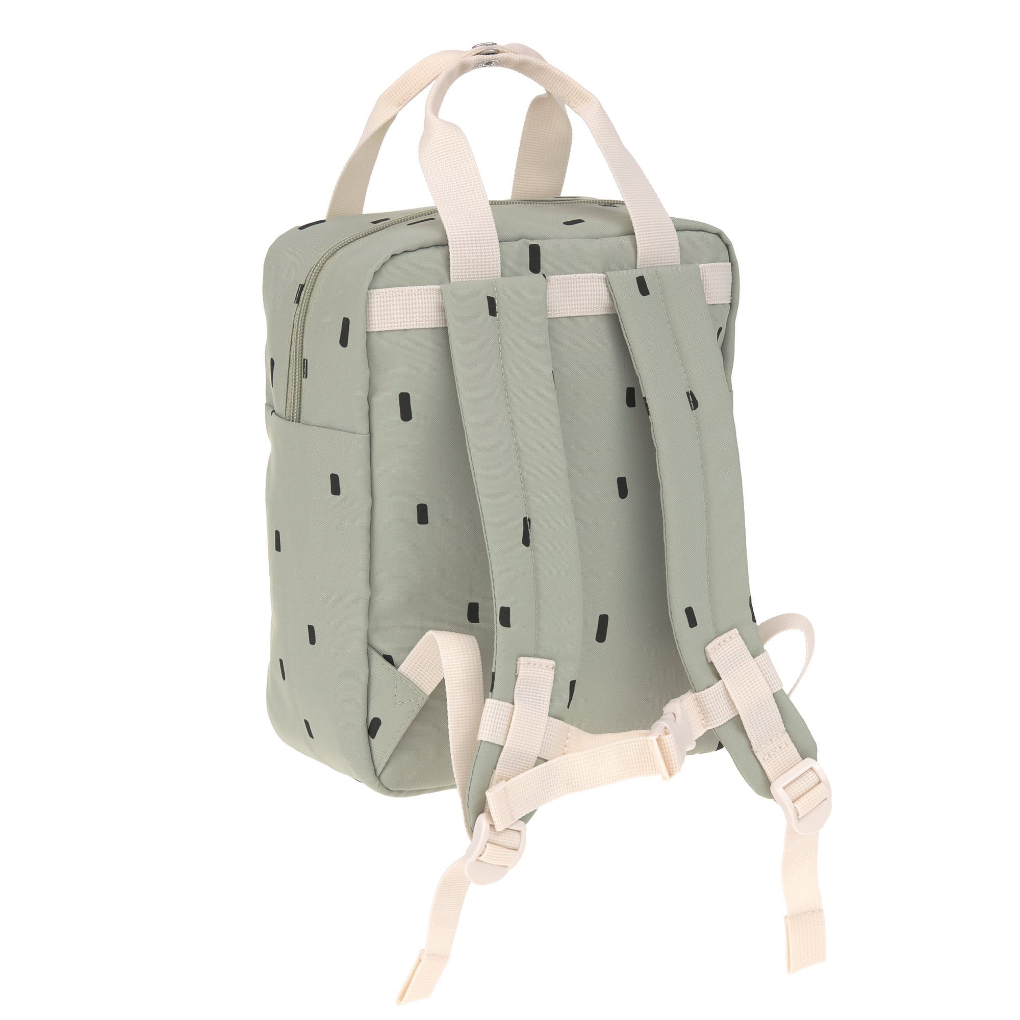 Kindergartenrucksack Square - Happy Prints, Oliv