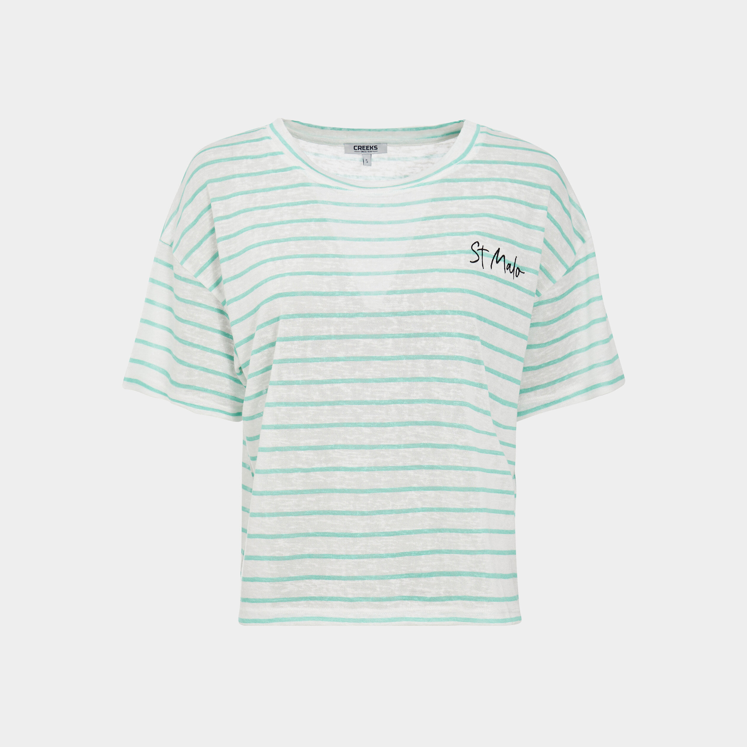 T-shirt manches courtes Creeks vert femme | La Halle
