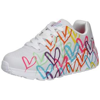 Skechers Uno Lite Spread The Love in weiß