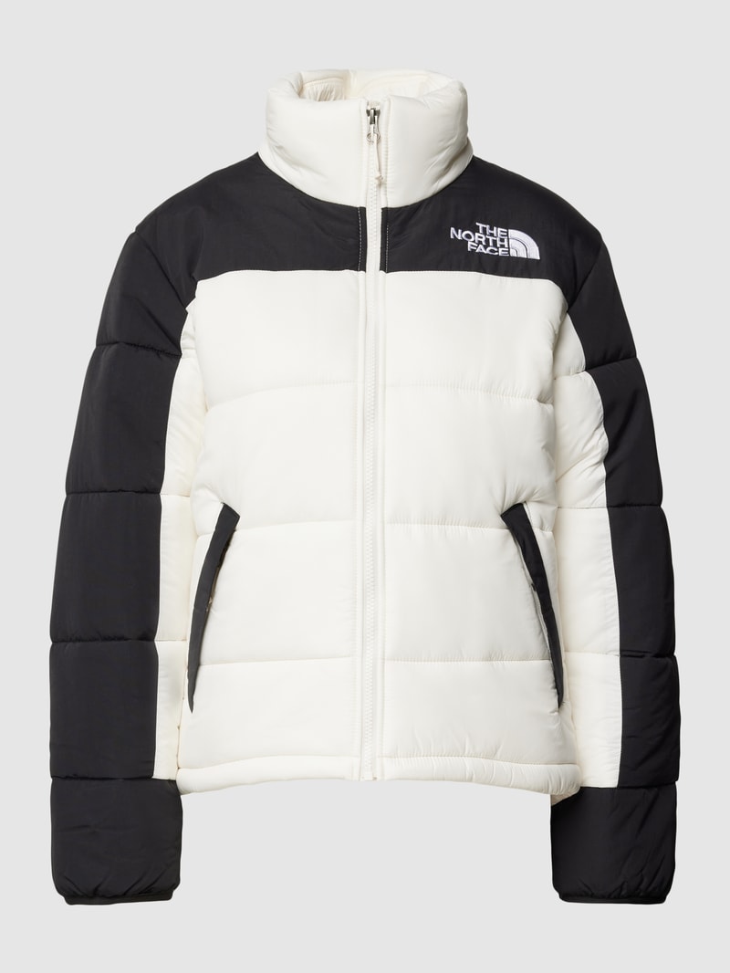 Steppjacke mit Label-Print in offwhite
