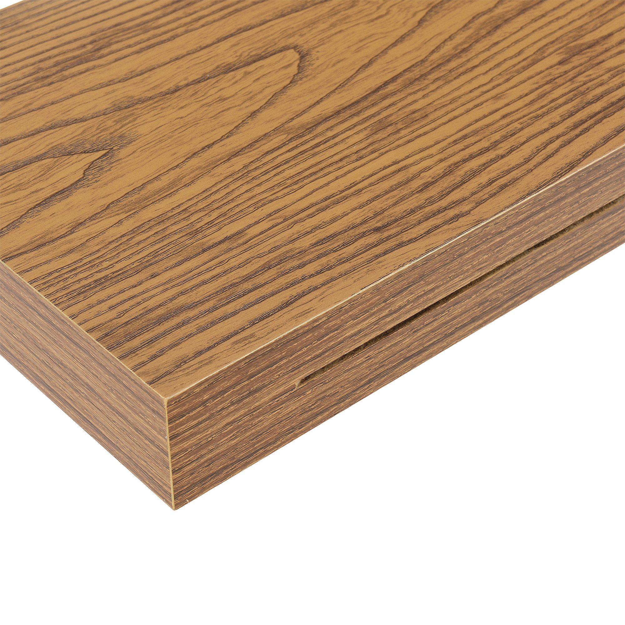 en.casa Wandboard, Wandregal Hängeregal Schlüsselboard 80 x 23,5 x 5 cm Walnuss-Imitat