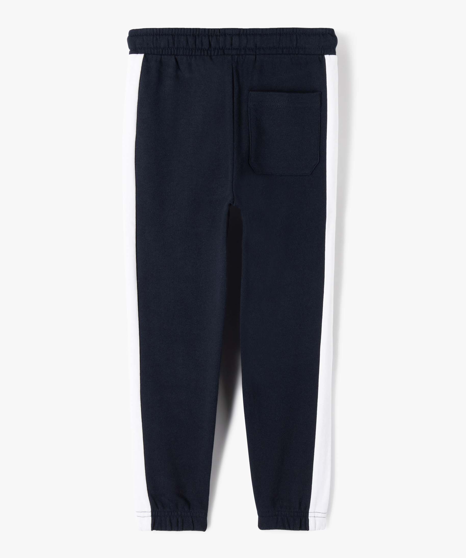 Pantalon de jogging Garçon bicolore avec motif brodé - Cam... marine | GEMO