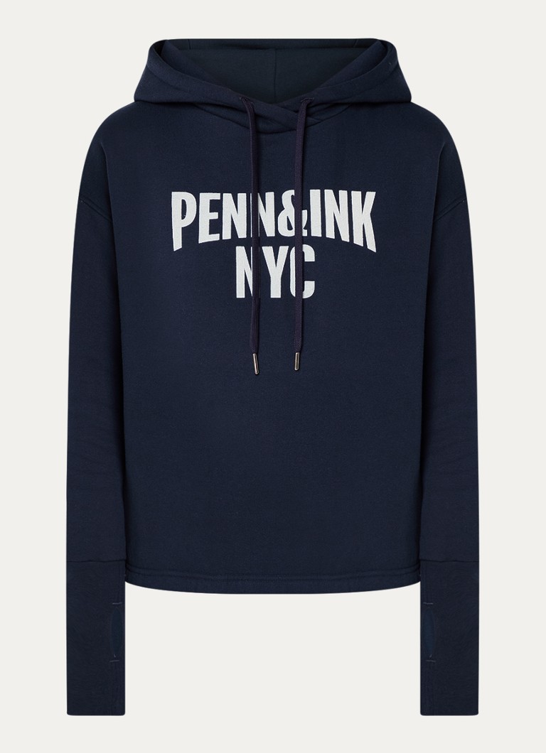 Penn & Ink  Hoodie met logoprint