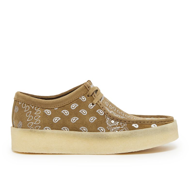 Clarks Wallabee Cup dark olive print