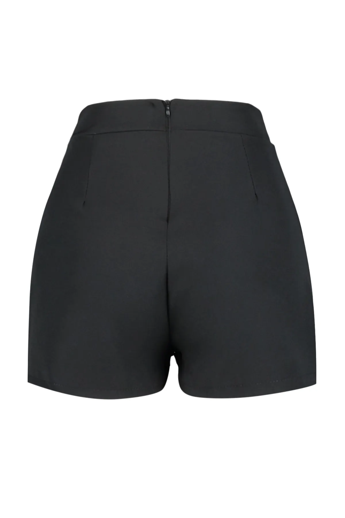 Trendyol Collection  Schwarze Super-Mini-Webshorts mit Gürtel TWOAW21SR0078
