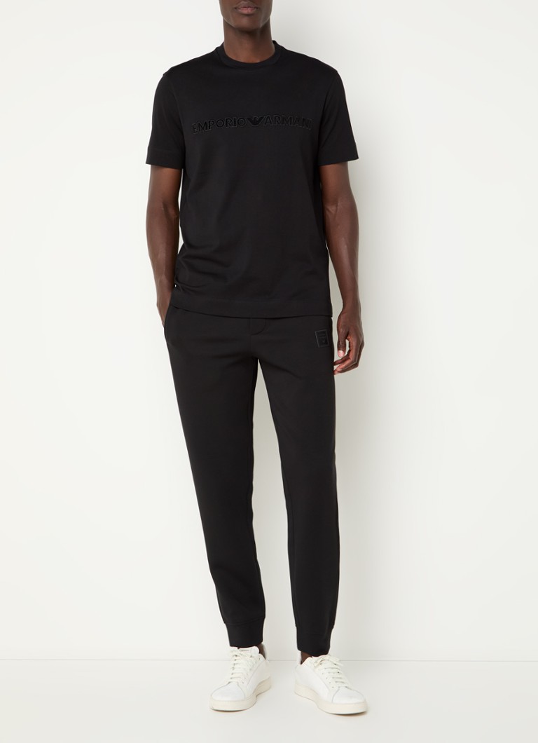 Tricou Emporio Armani cu logo brodat