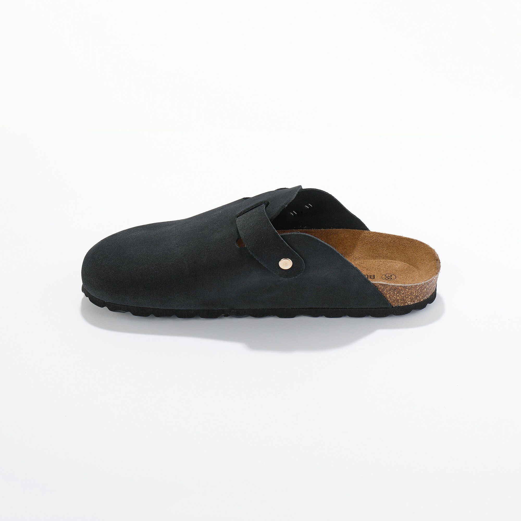 Sabots croûte de cuir avec boucle réglable