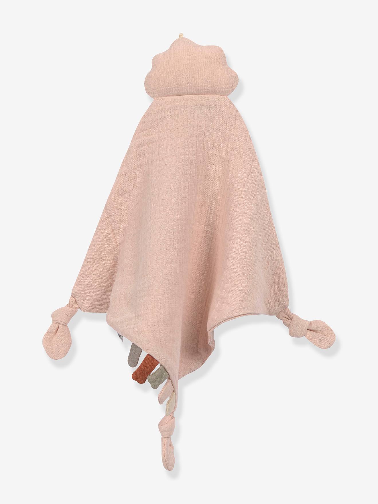 Doudou en coton bio GOTS ELHÉE rose