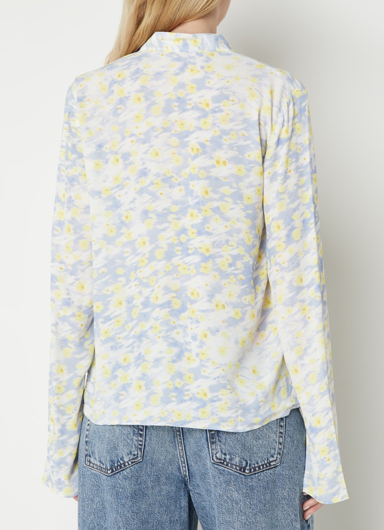 HUGO BOSS  Cinoni tuniek met bloemenprint en sjaalkraag