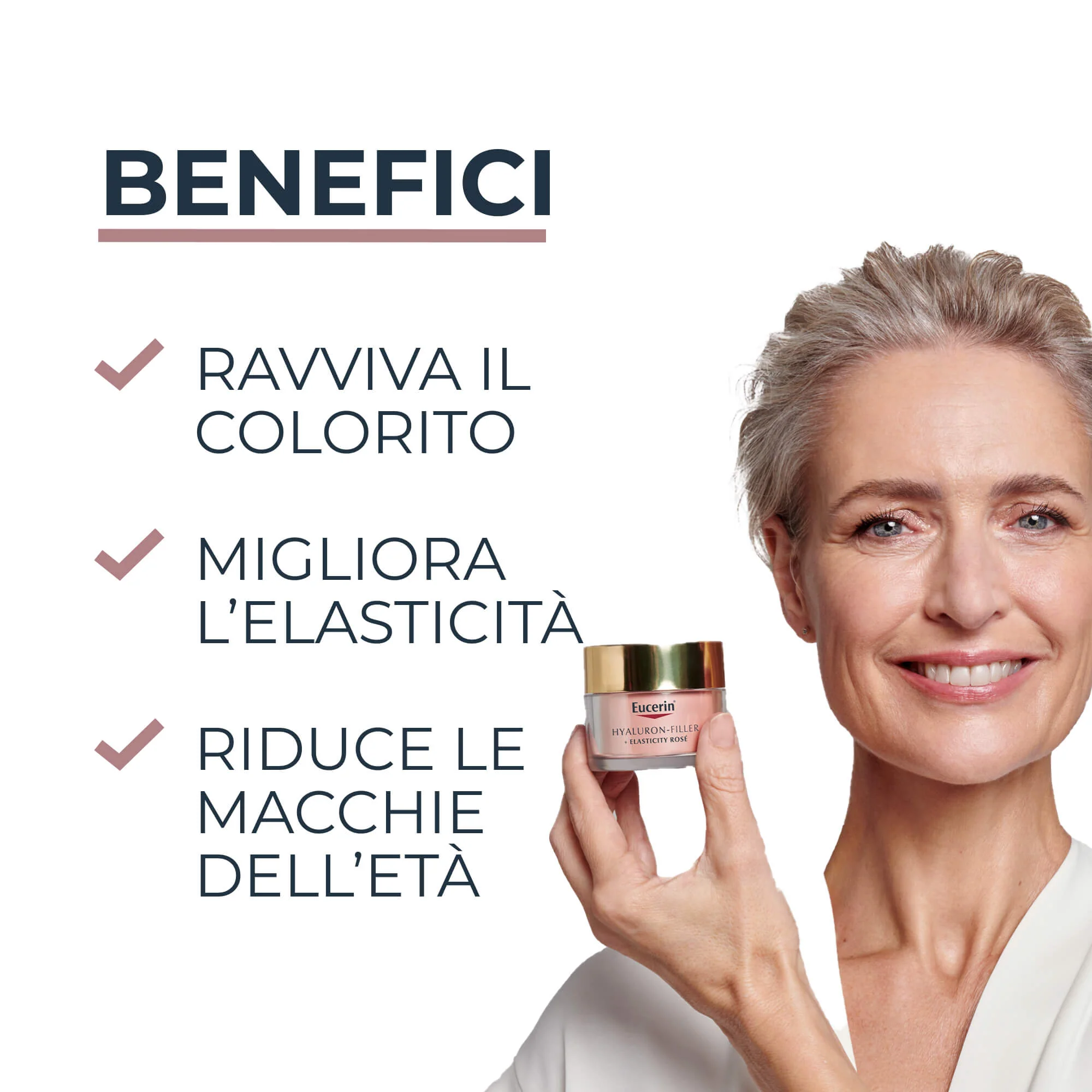 Hyaluron-Filler + Elasticity Hyaluron-Filler + Elasticity Rosé дневна крема SPF30 - Дневна крема за лице против несавршености