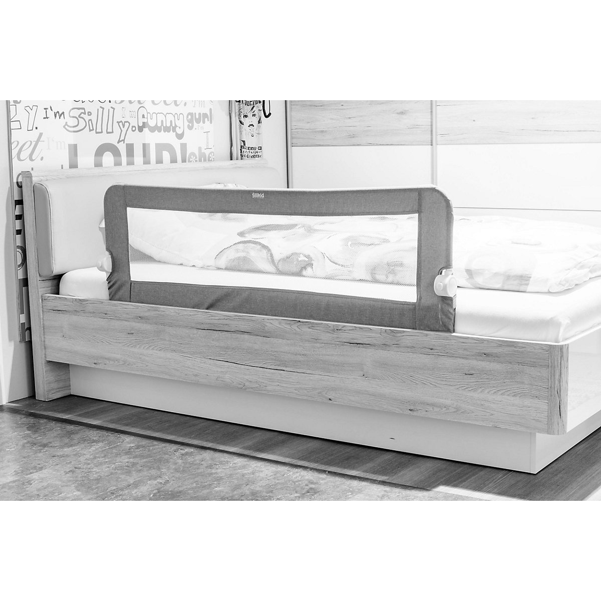 Bettgitter dunkelgrau, für Standard- & Boxspringbetten