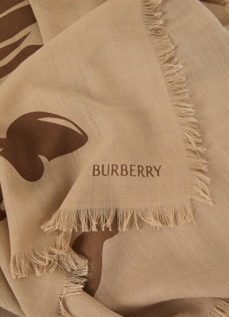 Eșarfă Burberry din lână cu logo imprimat, 200 x 70 cm