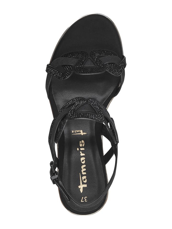 Tamaris Keilsandaletten in Schwarz günstig kaufen