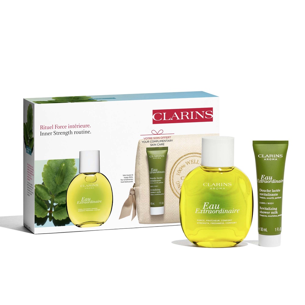 Clarins Coffret Extrordinaire Rituel Force intérieure Soin corps : Force, Fraîcheur, Confort