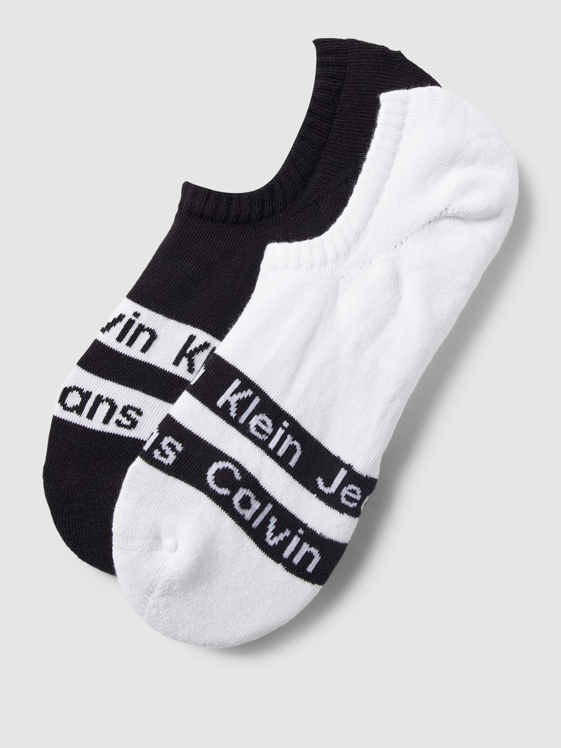 Sneakersocken mit Logo-Stitching Modell 'FOOTIE' in weiss