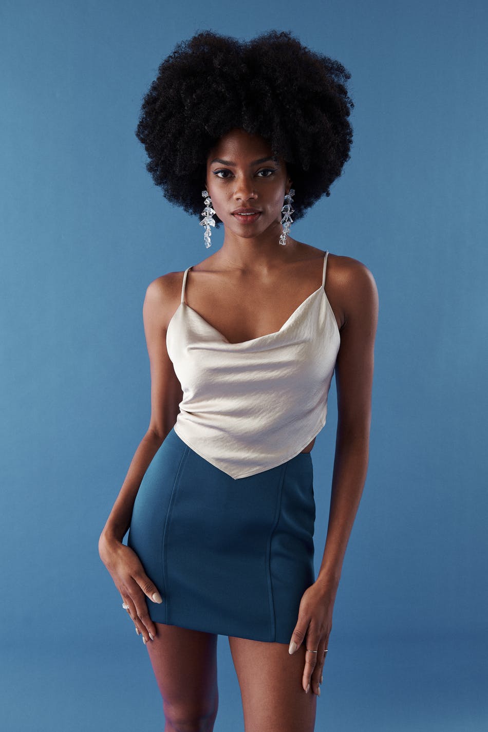 Scarf cowlneck singlet