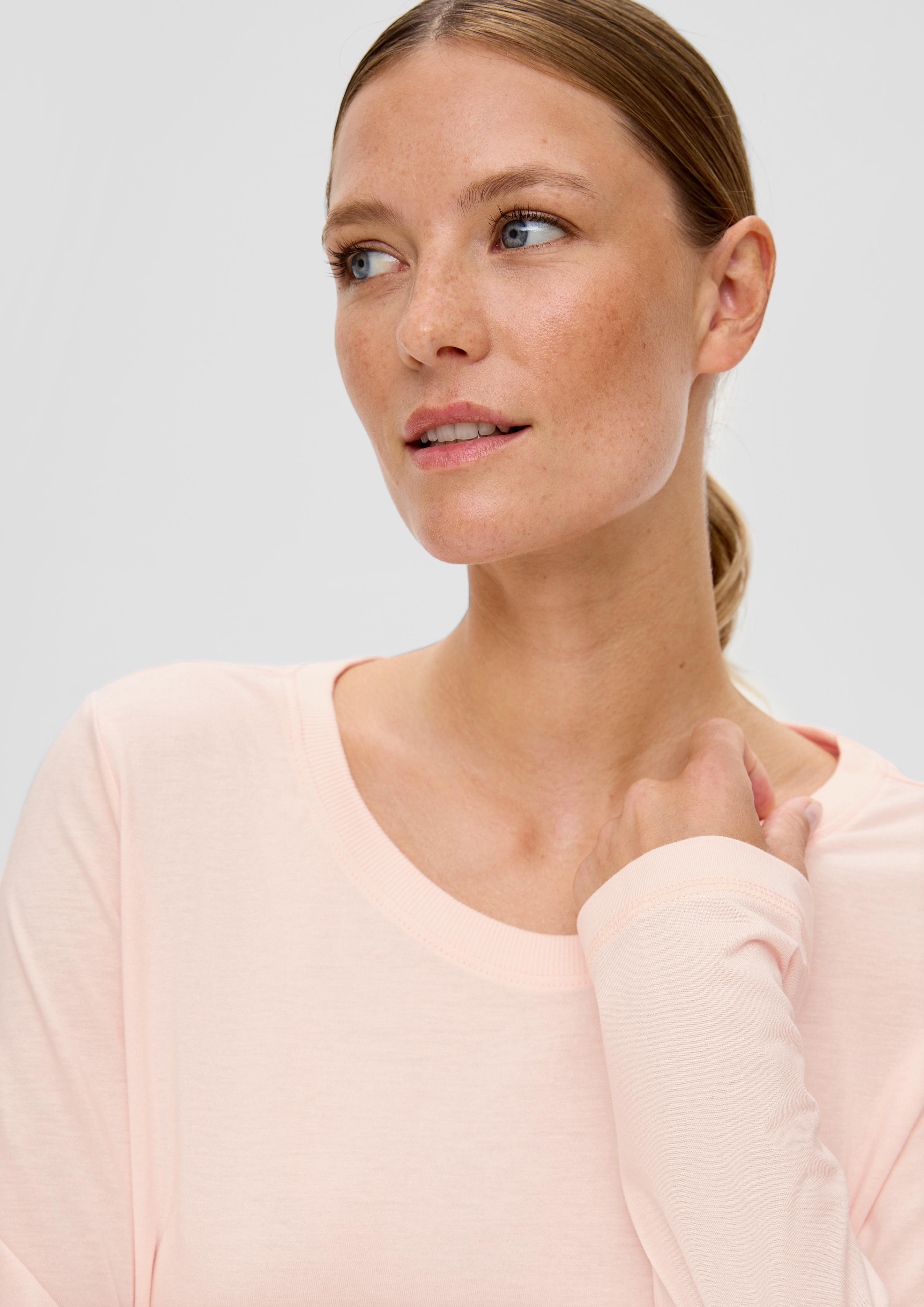 Pyjama Langarmshirt aus Viskose-Baumwollmix  6009001-4000