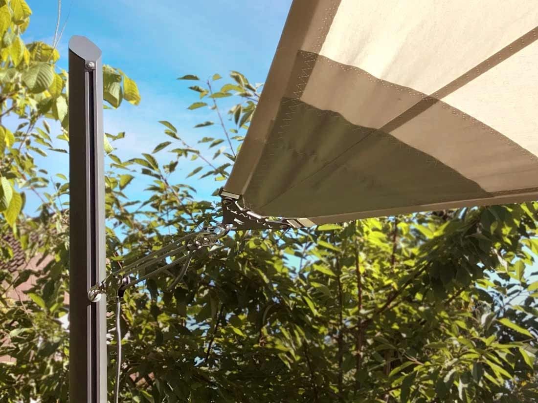 Maanta Alu Simple 90° Bodenplatte  Sonnensegelmast