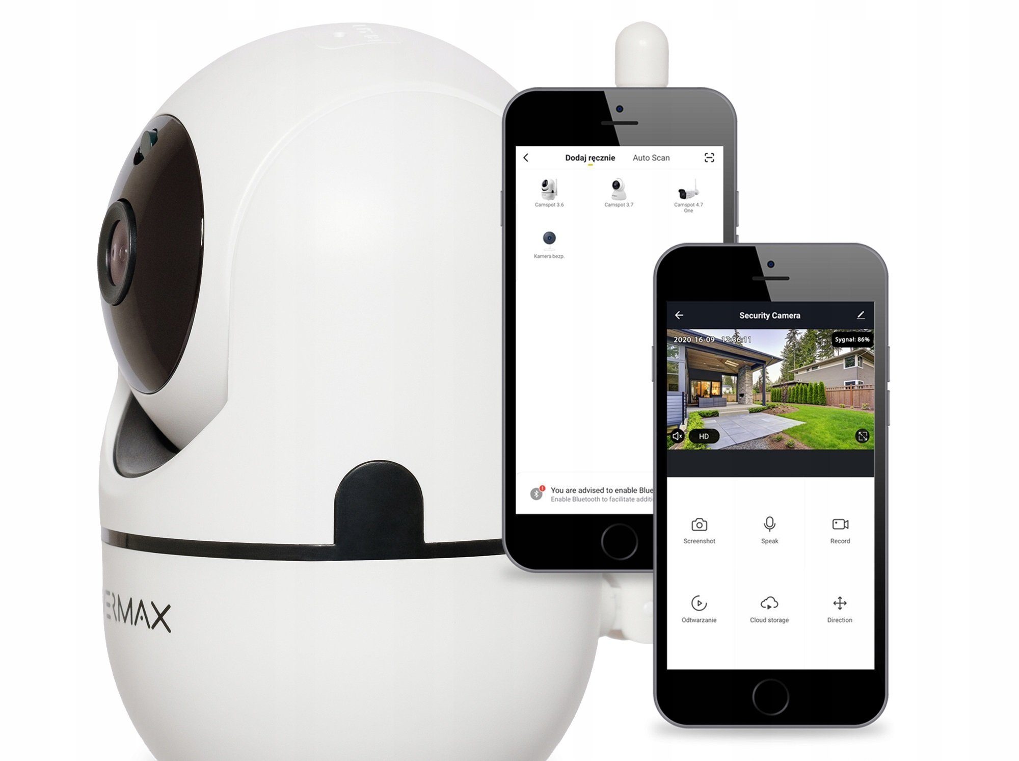 Overmax Babyphone CAMSPOT 3.6, Mikrofon Lautsprecher Nachtmodus Wi-Fi