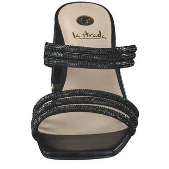 La Strada Pantolette in schwarz