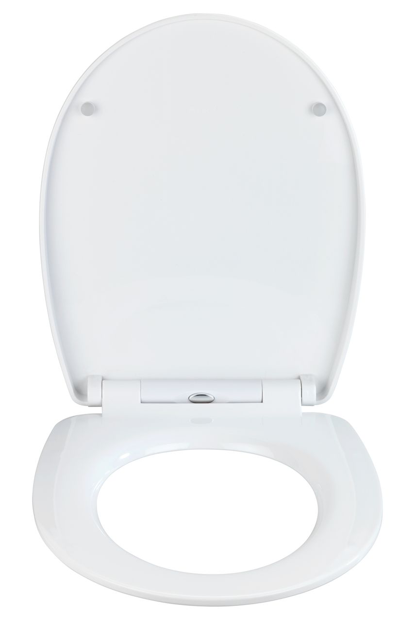 Wenko Toilettensitz Droplets Hochglanz, WC-Sitz mit Absenkautomatik, Schnellbefestigung