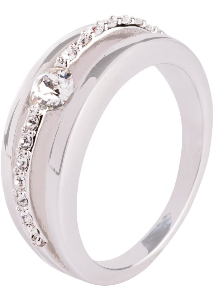 Ring veredelt mit Glaskristallen