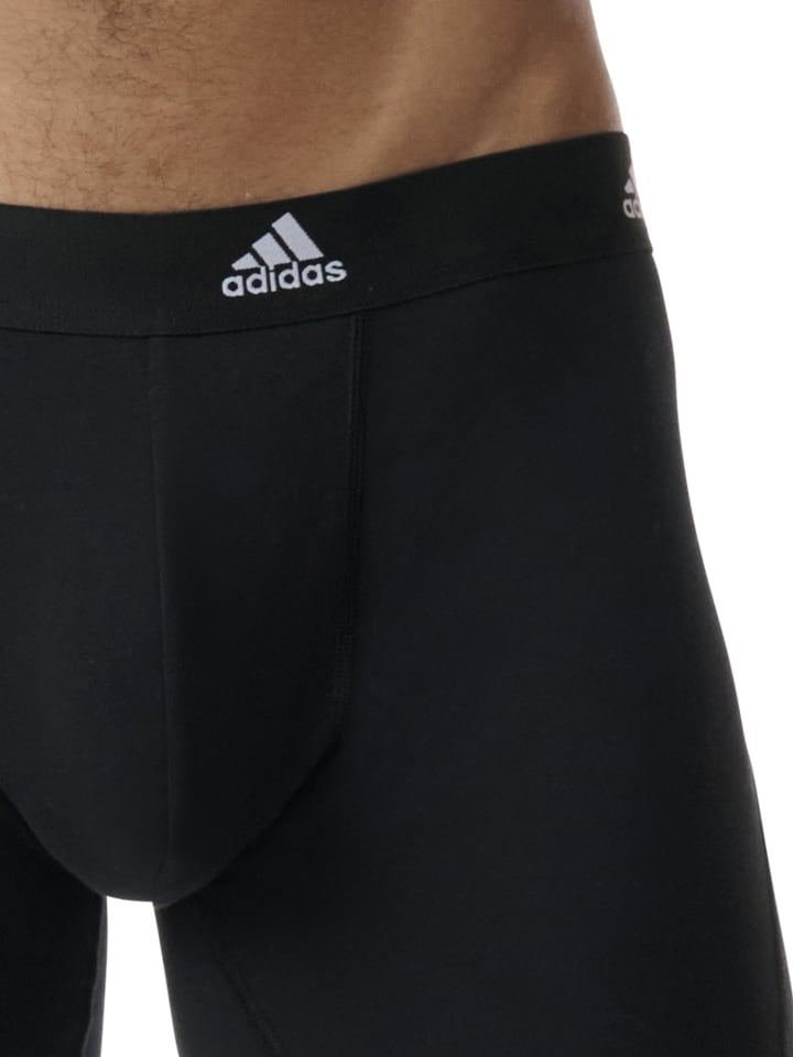 adidas Trunk Boxer Brief mit längerem Bein - Active Flex Cotton in Schwarz günstig kaufen