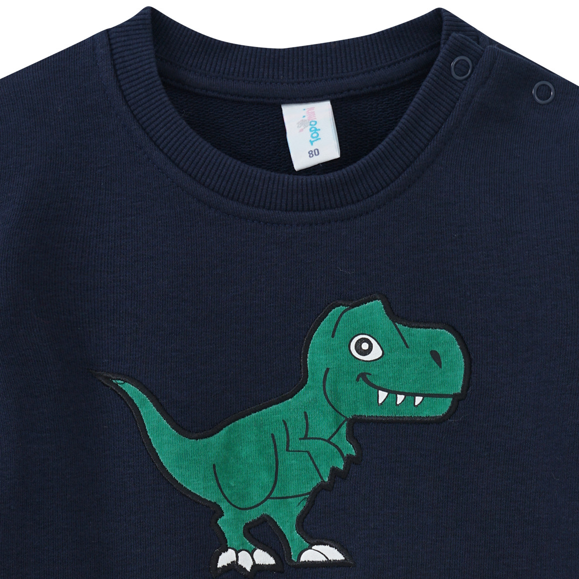 Baby Sweatshirt mit Dino-Applikation