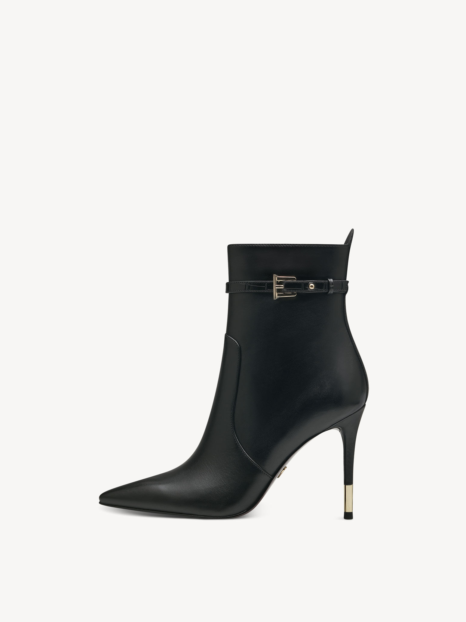 Bottine en cuir - noir