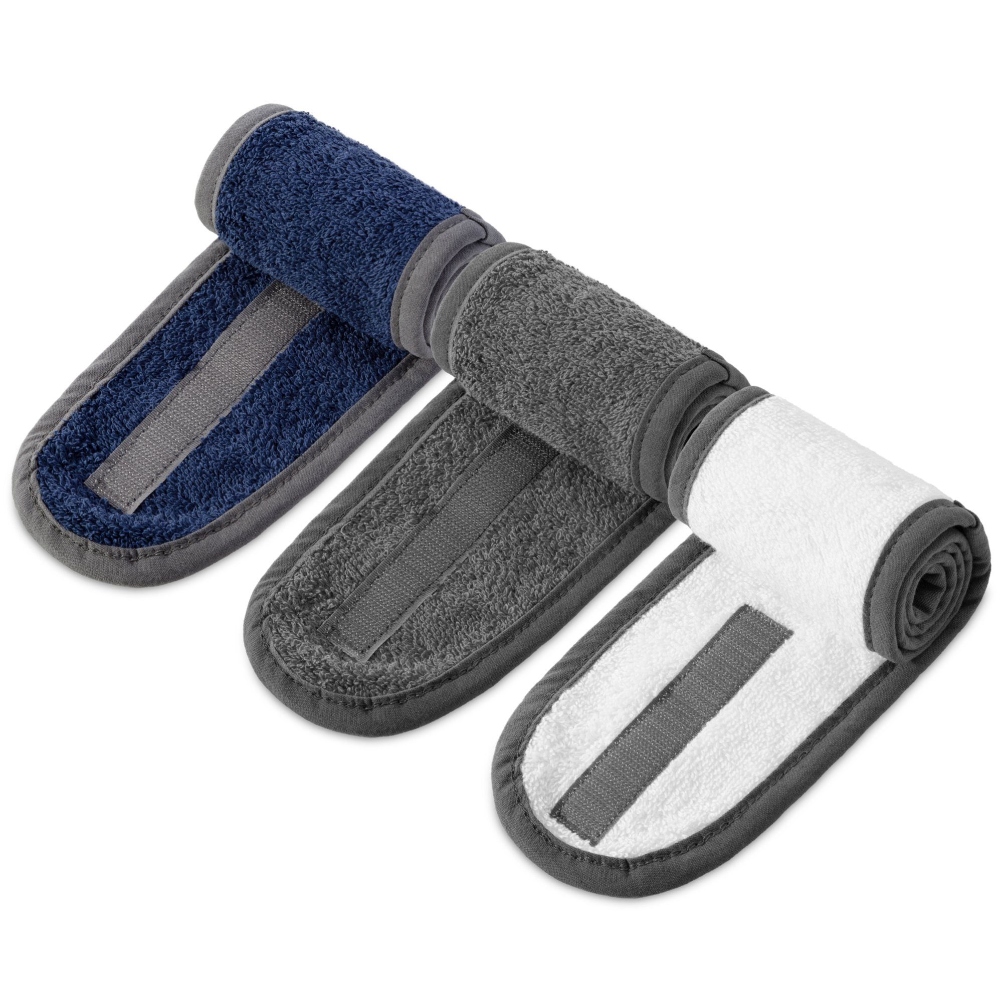 HOMELEVEL Haarband Kosmetik Haarband 3er Set - 3x Frottee Abschmink Haarband - Kosmetik