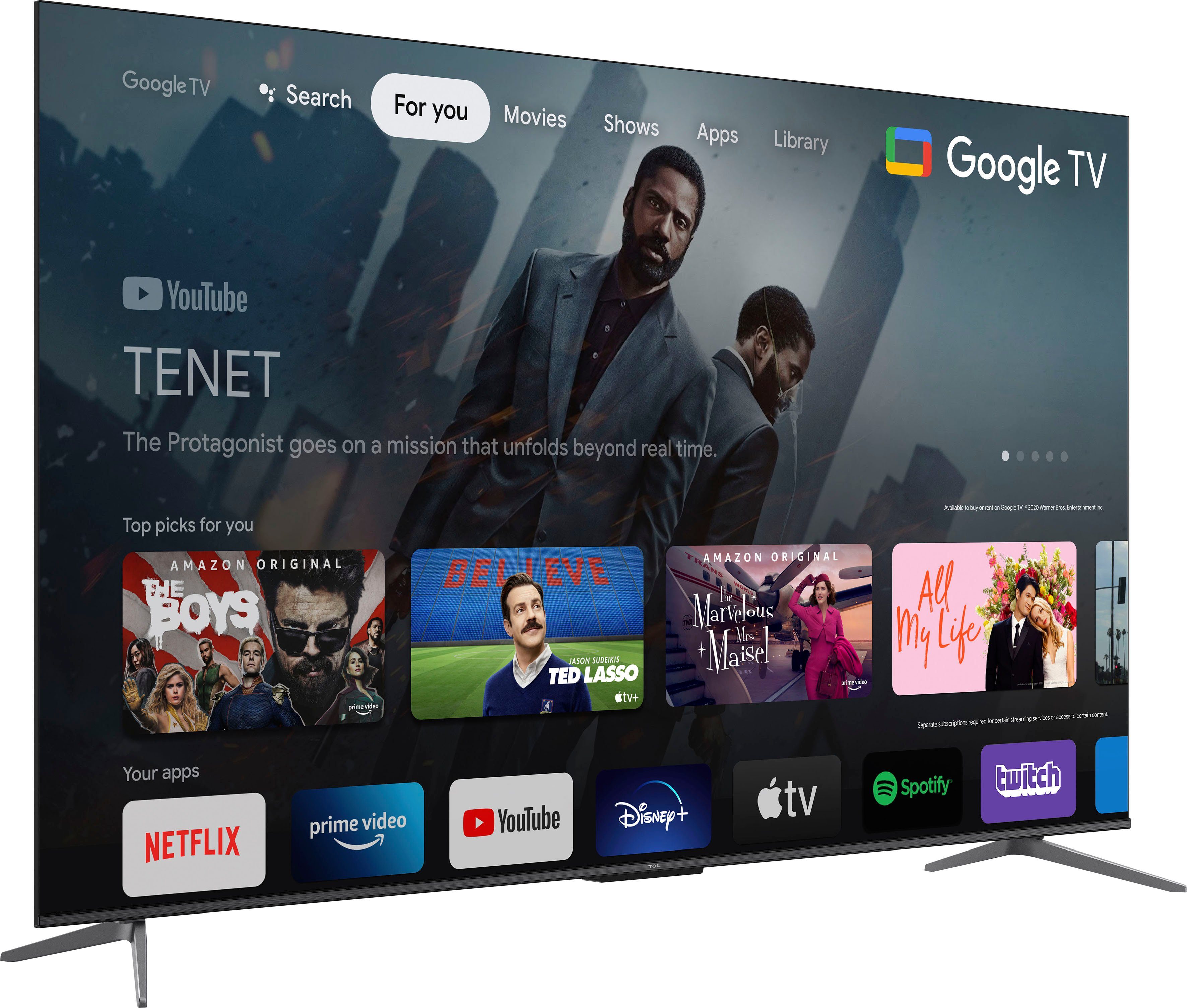 TCL 65C643X1 OLED-Fernseher (165 cm/65 Zoll, 4K Ultra HD, Google TV, Smart-TV)