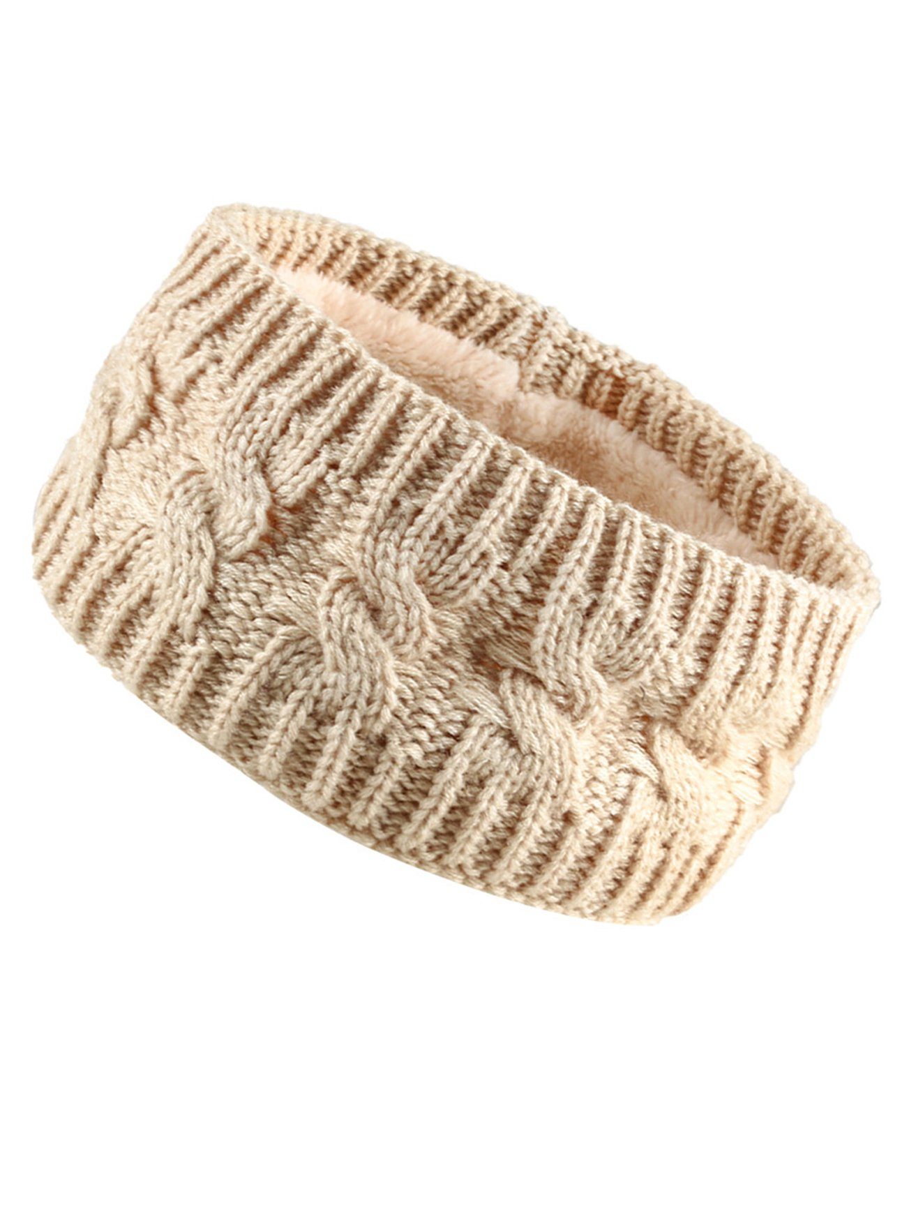 HOHEA H Haarband Gestricktes Stirnband mit Plüschfutter für den Herbst, Sport-Stirnband, 1-tlg., Stirnbänder für Winterfrauen, Thermo-Strickohr-Stirnband, Sport-Stirnband