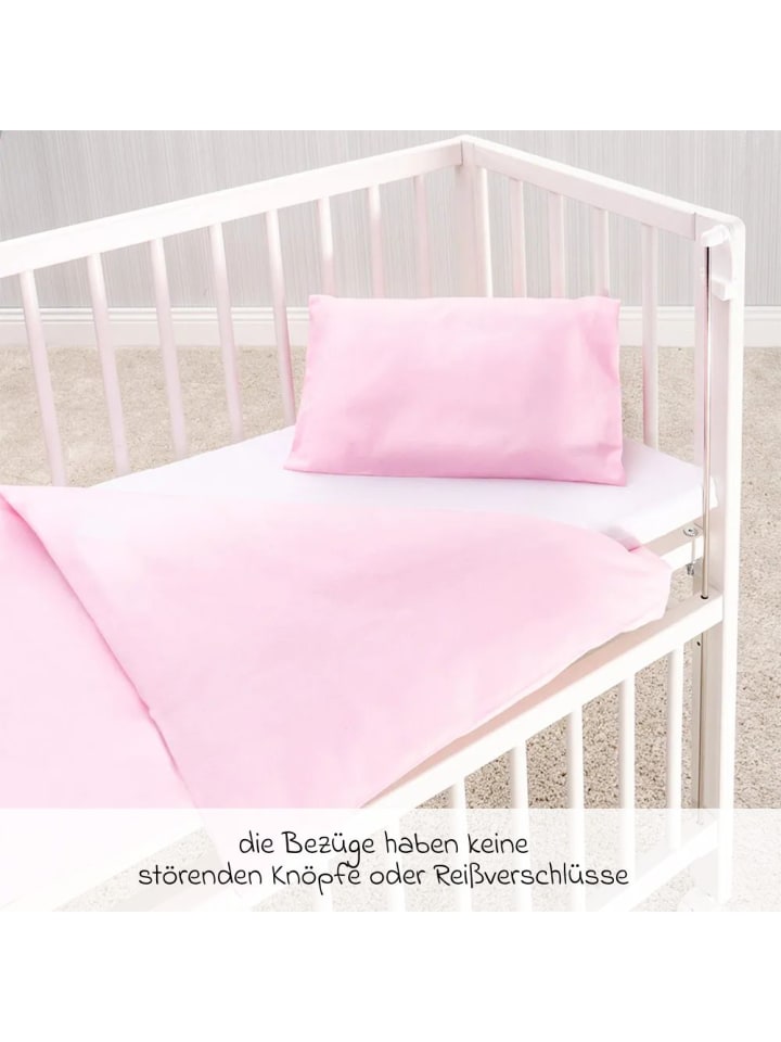 Makian Bettwäsche 80 x 80 cm - Uni Rosa in rosa günstig kaufen onesize