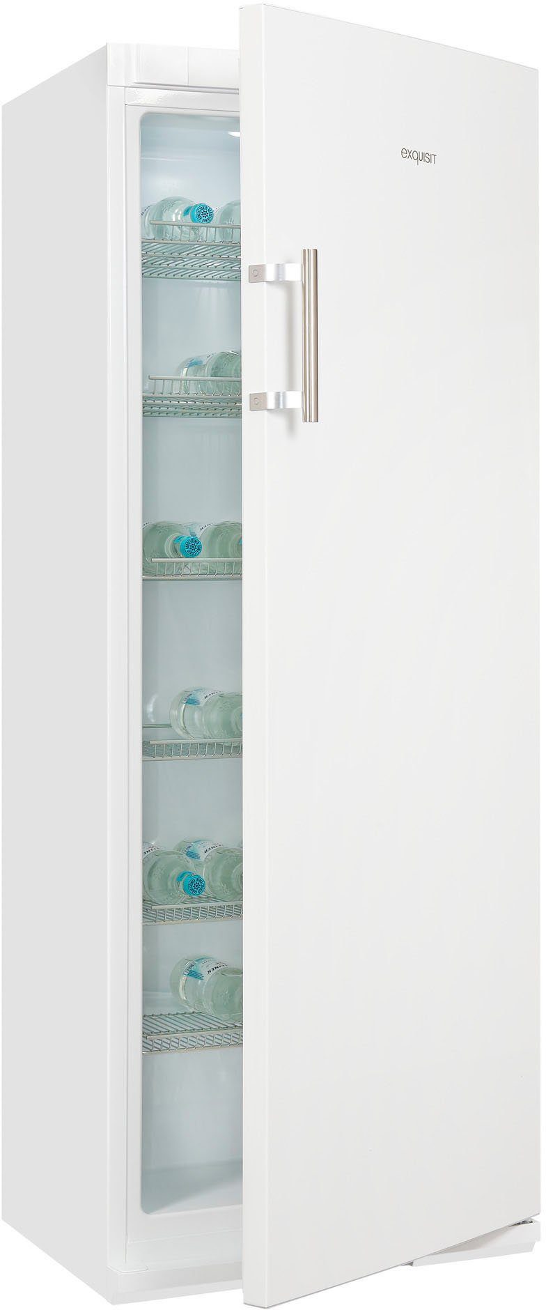 exquisit Getränkekühlschrank GKS31-V-H-280F weiss, 163 cm hoch, 60 cm breit