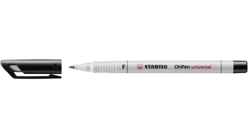 STABILO® Folienstift - STABILO OHPen universal - wasserlöslich fein - 4er Pack - grün, rot, blau, schwarz sortiert