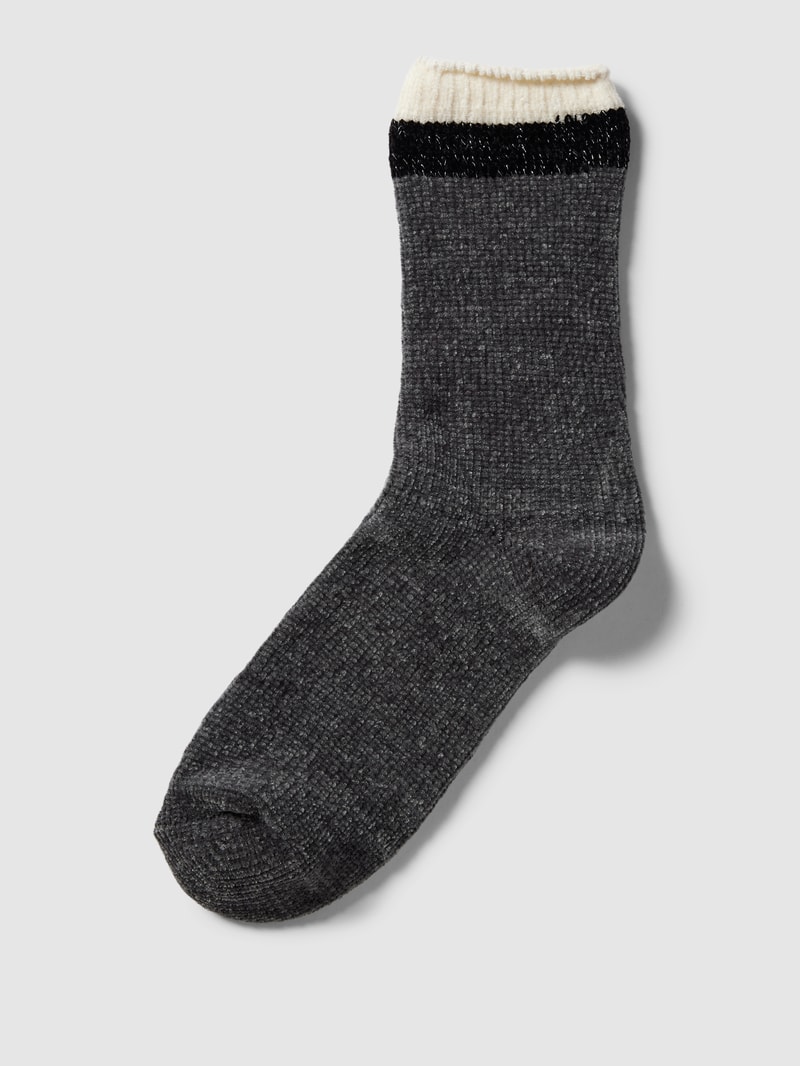 Socken in Melange-Optik in schwarz
