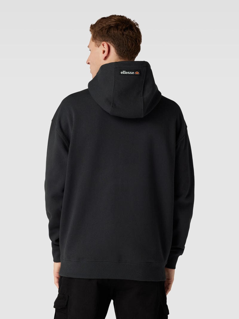 Hoodie mit Motiv-Stitching Modell 'MALAPARTE' in schwarz