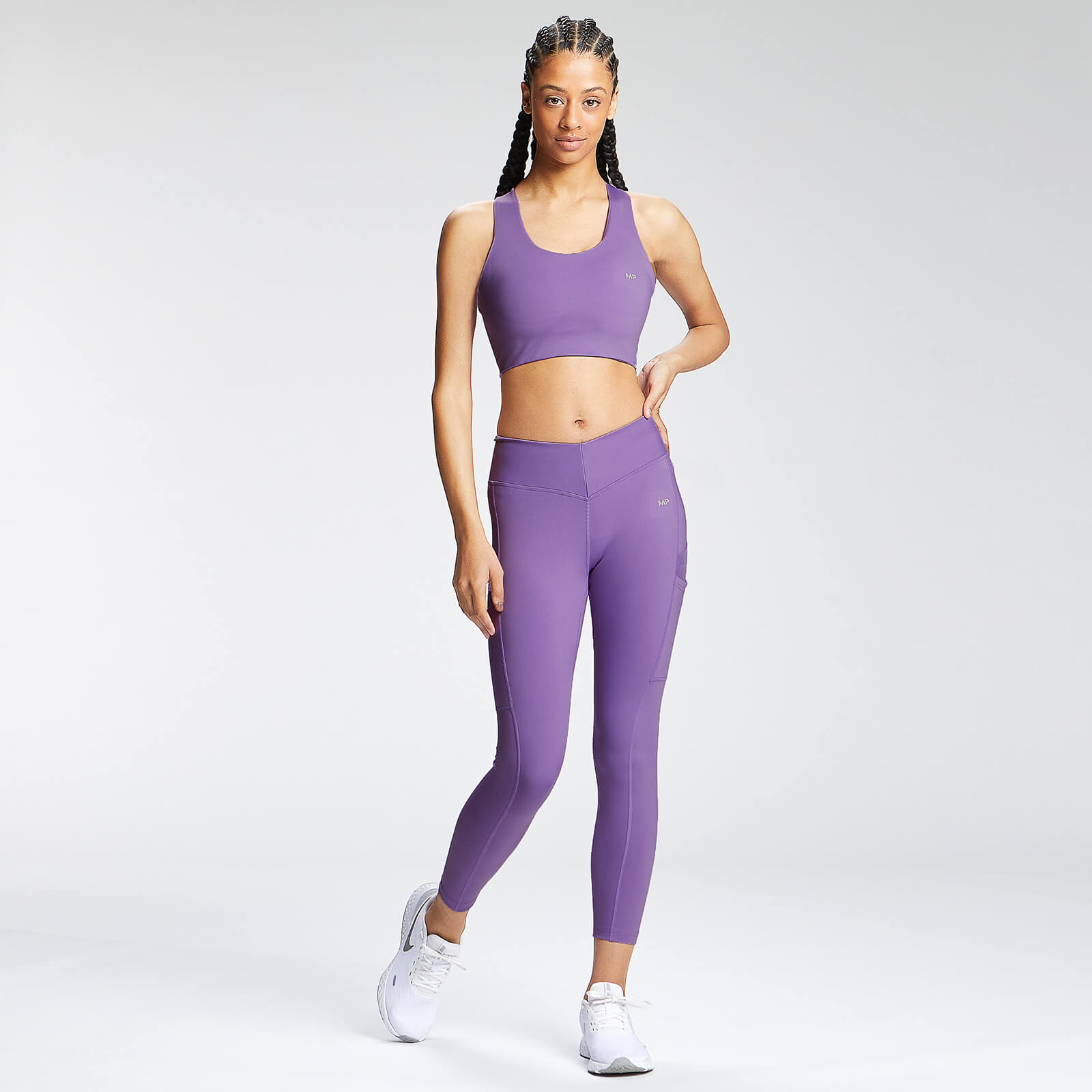 Brassière de sport à dos croisé Repreve® MP Tempo pour femmes – Lilas foncé