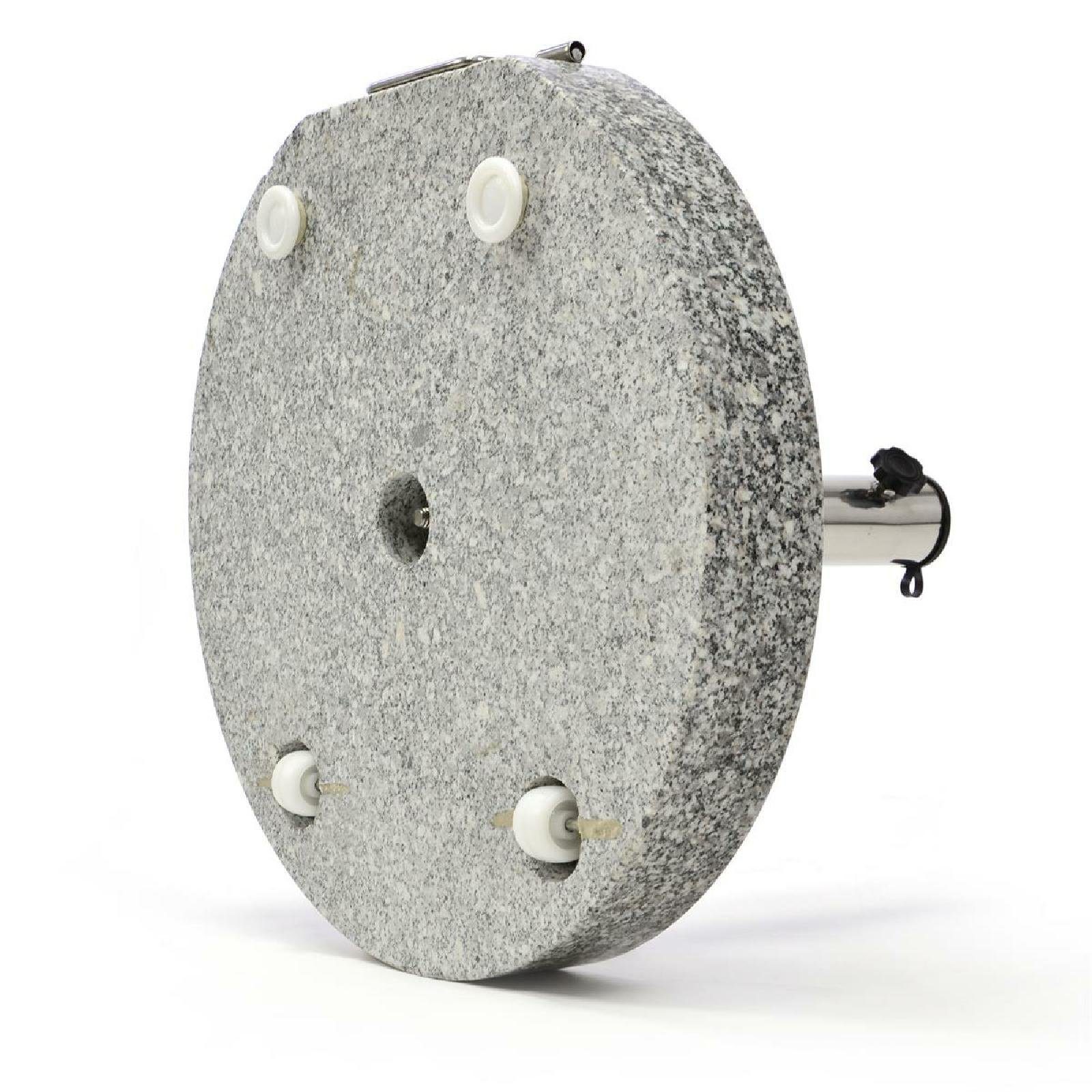 VCM Betonschirmständer Sonnenschirmständer mit Rollen Granit/Edelstahl