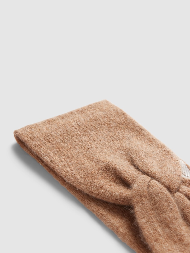 Stirnband aus Kaschmir in camel meliert